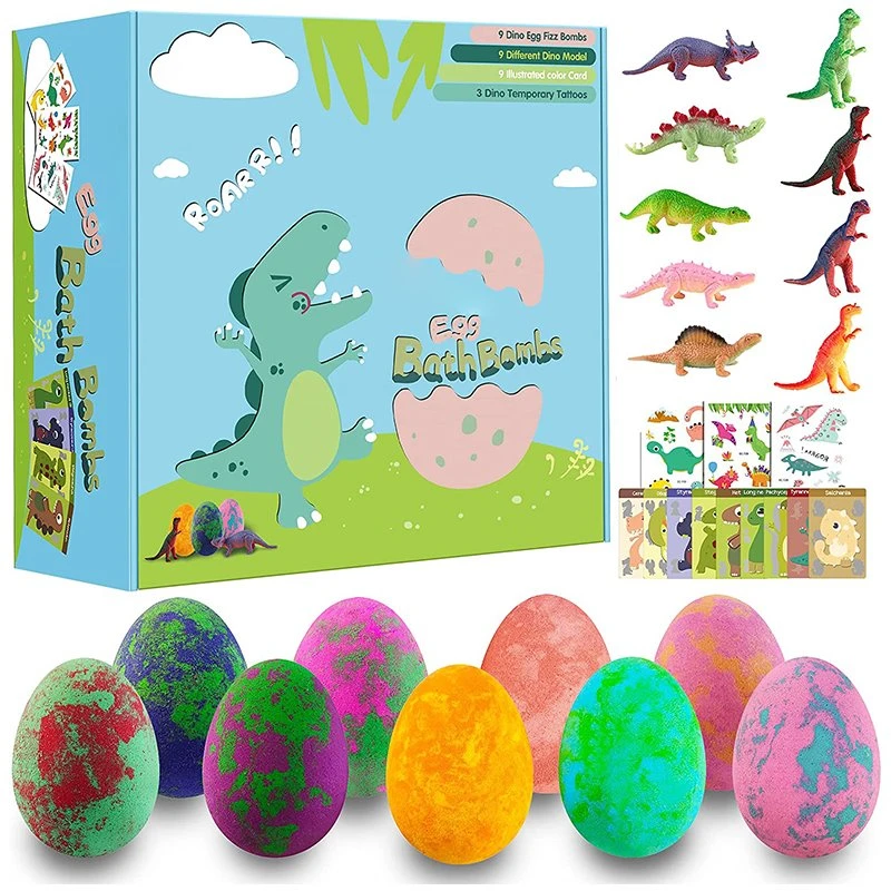 Bio -Dinosaurier -Badebombe mit Spielzeug im Inneren