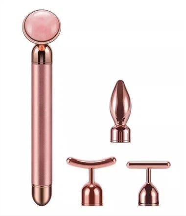 4 in 1 Private Label Vibration Quartz Jade Roller Massagarme