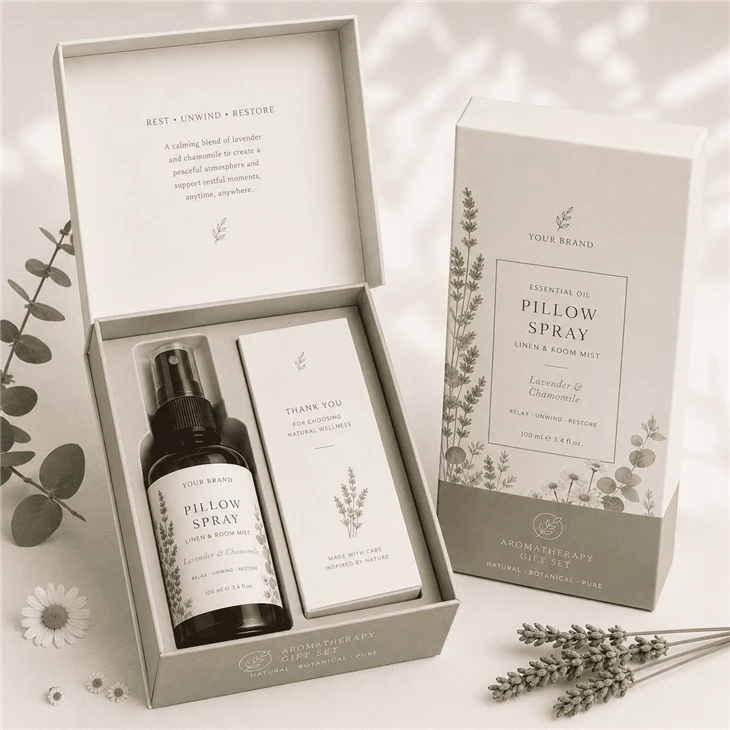 Custom fragrance room spray with private label packaging