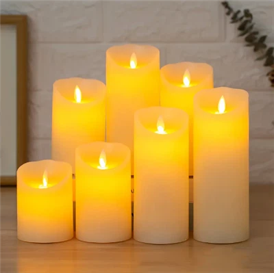 Flammenlose, Dochtlose, batteriebetriebene, elektrisch wiederaufladbare USB-Batterie-Säulen-Duftkerze