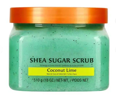 Handgefertigter entspannender Shea Sugar Body Scrub mit Limette